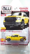 auto world 1/64 2023 Dodge Ram River Havoc Edition Baja Yellow / Graphics