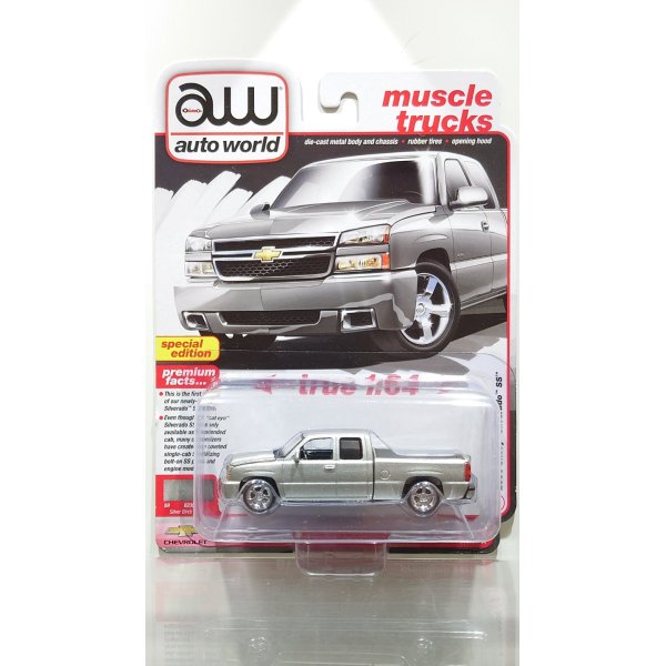 画像1: auto world 1/64 2006 Chevy Silverado SS Fine Silver Birch