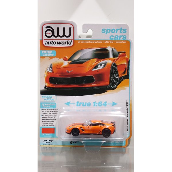 画像1: auto world 1/64 2019 Chevy Corvette Z06 Sebring Orange/Black