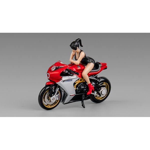 画像1: CM MODEL 1/64 MV Agusta Superveloce 800 Red with Showgirl