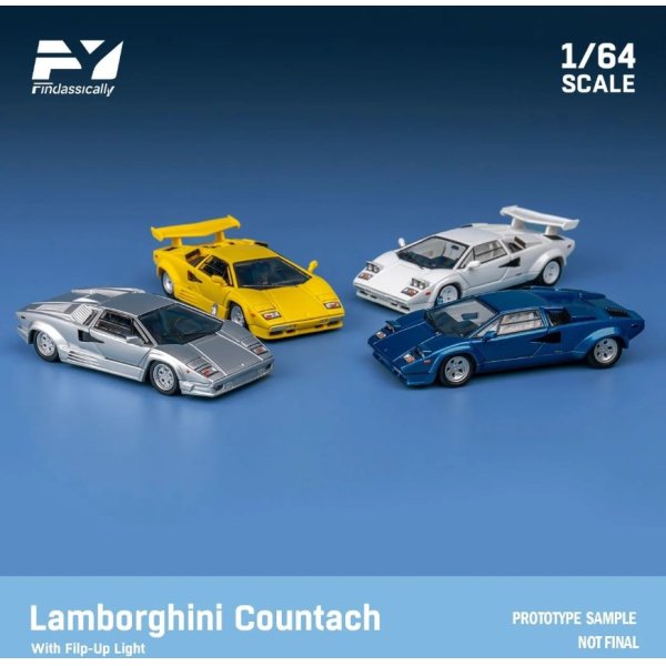 画像4: Finclassically 1/64 Countach LP5000 S blue without tail wing