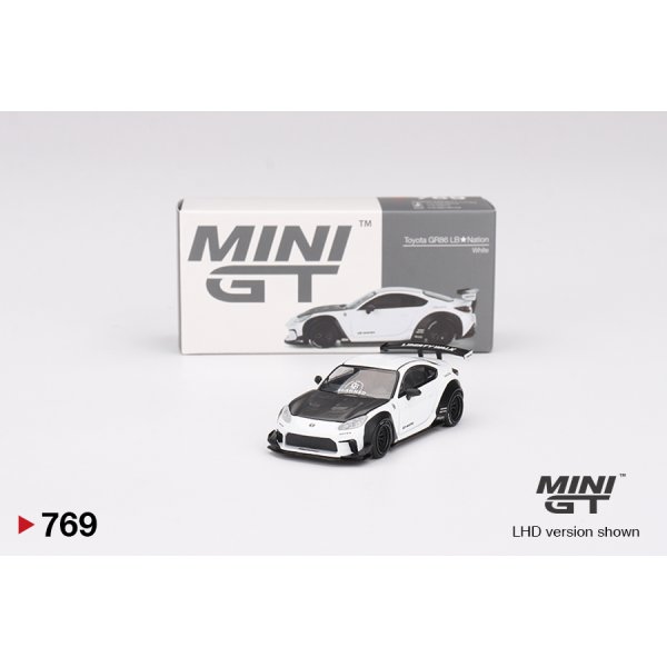 画像1: MINI GT 1/64 Toyota GR86 LB★Nation White (LHD)