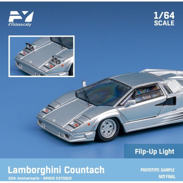 画像2: Finclassically 1/64 Countach 25th Anniversary Edition Silver