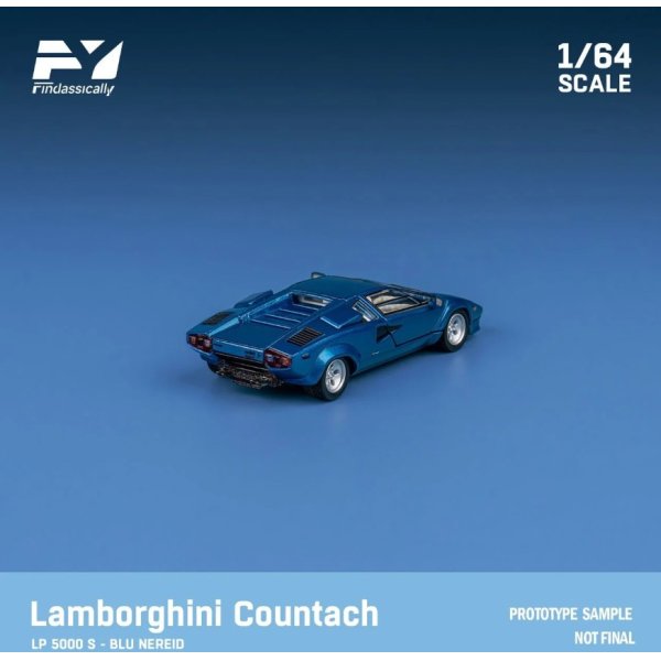 画像2: Finclassically 1/64 Countach LP5000 S blue without tail wing