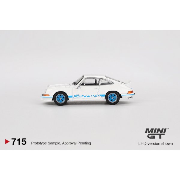 画像4: MINI GT 1/64 Porsche 911 Carrera RS 2.7 Grand Prix White/Blue Livery (RHD)