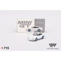 MINI GT 1/64 Porsche 911 Carrera RS 2.7 Grand Prix White/Blue Livery (RHD)