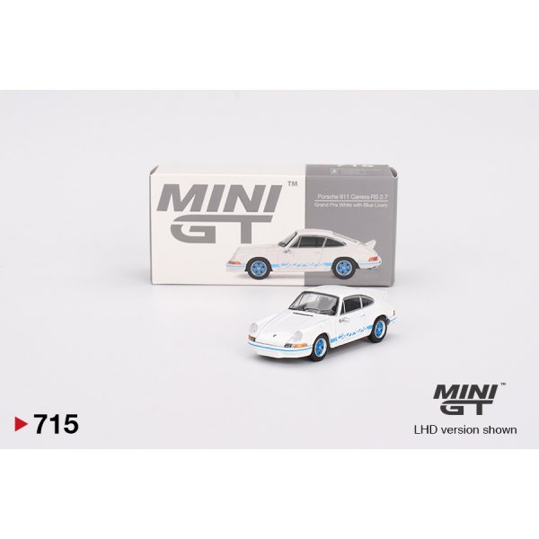 画像1: MINI GT 1/64 Porsche 911 Carrera RS 2.7 Grand Prix White/Blue Livery (RHD)