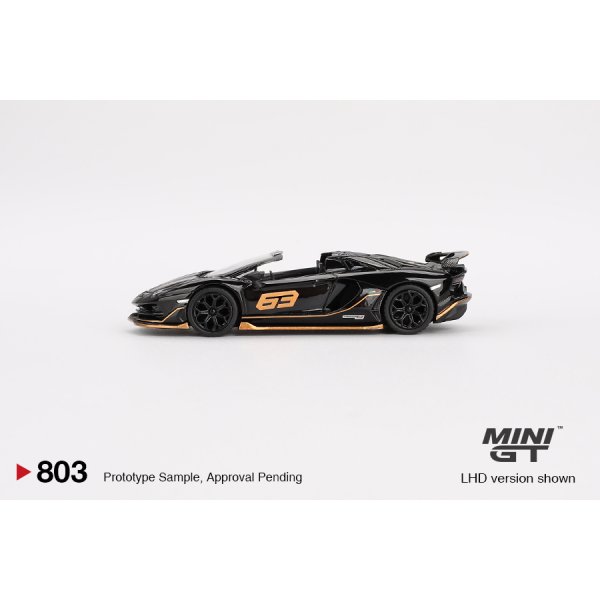 画像4: MINI GT 1/64 Lamborghini Aventador SVJ 63 Roadster Nero Aldebaran (Black) (RHD)