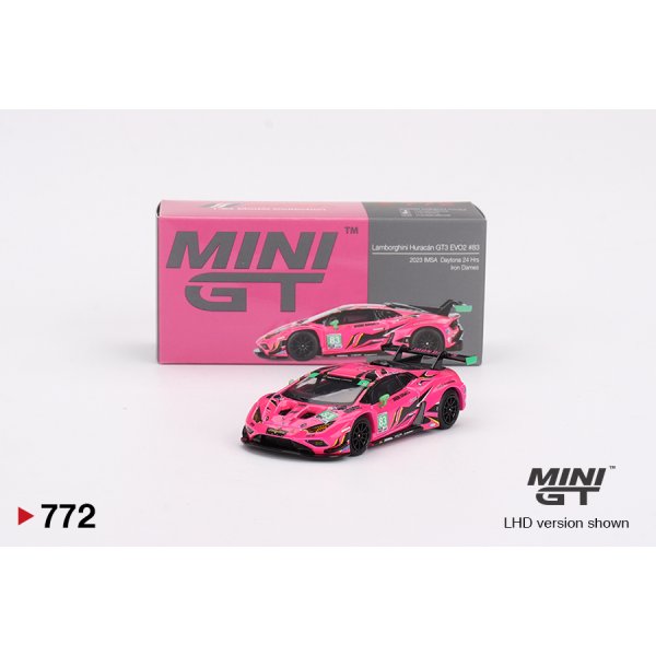 画像1: MINI GT 1/64 Lamborghini Huracan GT3 EVO2 IMSA Daytona 24 Hours 2023 #83 Iron Dames (LHD)