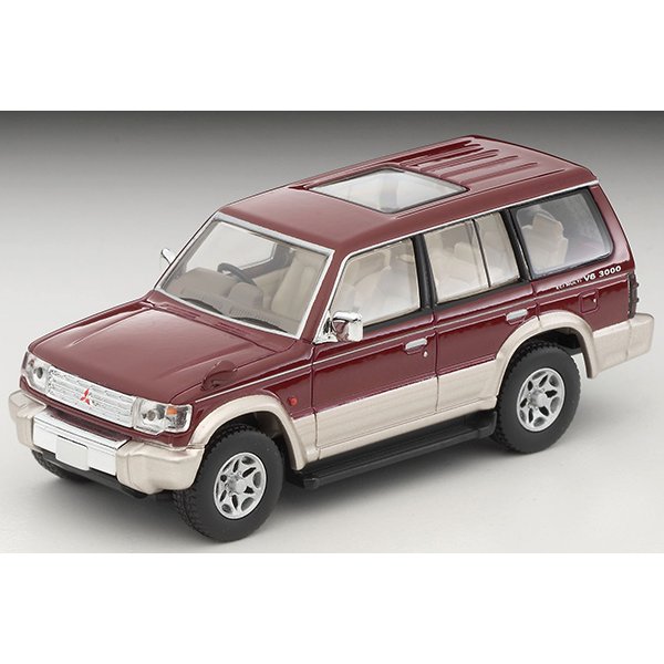 画像1: TOMYTEC 1/64 Limited Vintage NEO Mitsubishi Pajero Mid Roof Wide VR (Red/Beige) '96