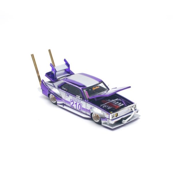 画像2: POP RACE 1/64 SKYLINE C210 KAIDO RACER (BOSOZOKU STYLE) PURPLE CHROME/SILVER