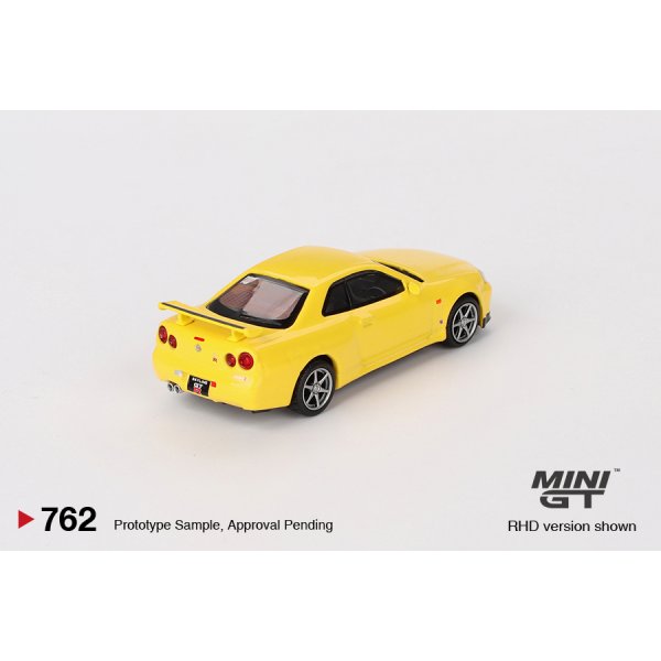 画像3: MINI GT 1/64 Nissan Skyline GT-R R34 V-Spec Lighting Yellow (RHD)