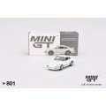 MINI GT 1/64 Porsche 911 Carrera RS 2.7 Grand Prix White/Green Livery (LHD)