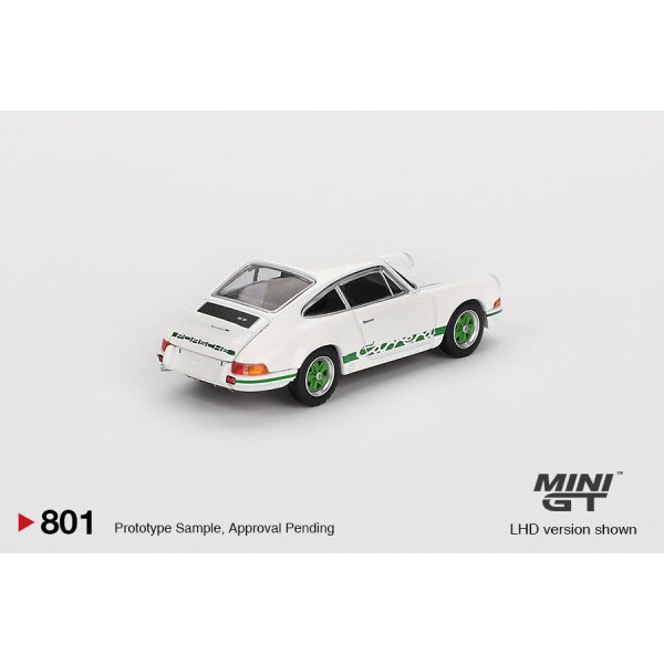 画像3: MINI GT 1/64 Porsche 911 Carrera RS 2.7 Grand Prix White/Green Livery (RHD)