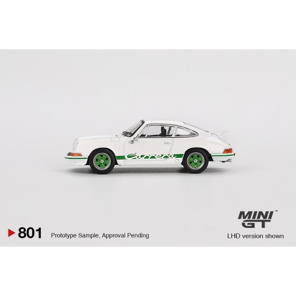 画像4: MINI GT 1/64 Porsche 911 Carrera RS 2.7 Grand Prix White/Green Livery (LHD)