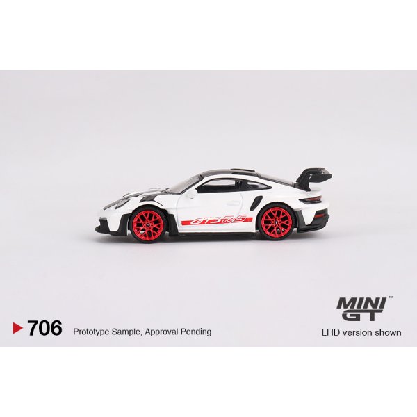 画像4: MINI GT 1/64 Porsche 911 (992) GT3 RS Weissach Package White w/Pyro Red (RHD)