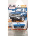 auto world 1/64 1981 Chevrolet Silverado 10 Stepside Medium Blue