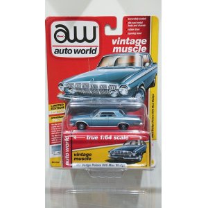 画像: auto world 1:64 '63 Dodge Polara 500 Max Wedge Medium Blue