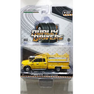 画像: GREEN LiGHT 1:64 Dually Drivers Series 2 '18 Ram 3500 Dually Service Bed with Ladder Rack