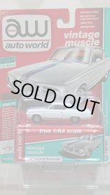 画像: auto world 1:64 Premium 64 Release 11-A '64 Plymouth Barracuda Gloss White w/Blue Stripe