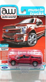 画像: auto world muscle trucks 1/64 '18 Ford F-150 Lariat Ruby Red Metallic