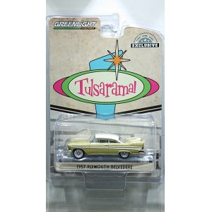 画像: GREEN LiGHT EXCLUSIVE 1/64 '57 Plymouth Belvedere - Desert Gold and Sand Dune White - Tulsa, Oklahoma "Tulsarama" 1597 Underground Vault