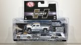 画像: ACME 1/64 '18 Chevrolet 3500 Dually with '18 Chevrolet Camaro SS with HD Trailer - Hurst Performance