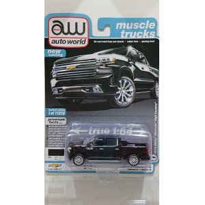 画像: auto world 1/64 '19 Chevrolet Silverado High Country in Gloss Black