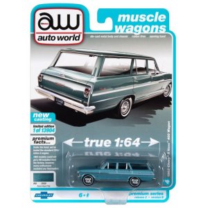 画像: auto world 1/64 1963 Chevy II 400 Nova Station Wagon Azure Aqua