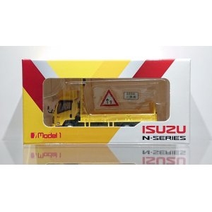 画像: Model 1 1/76 ISUZU N series Yellow 道路工事標識車