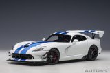 画像: AUTOart 1/18 Dodge Viper GTS-R Commemorative Edition ACR 2017 (White with Pearl Blue Stripes)