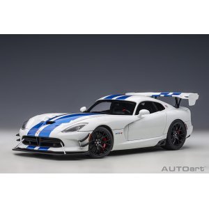 画像: AUTOart 1/18 Dodge Viper GTS-R Commemorative Edition ACR 2017 (White with Pearl Blue Stripes)