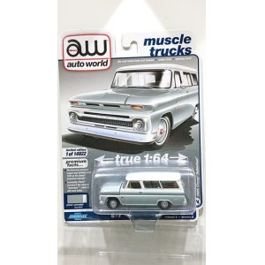 画像: auto world 1/64 1966 Chevy Suburban Gray / White Roof