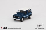 画像: MINI GT 1/64 Land Rover Defender 90 County Wagon Stratos Blue (RHD)