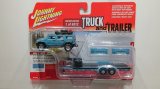 画像: JOHNNY LIGHTNING 1/64 2004 Hummer H2 Ocean Blue & Open Trailer Ocean Blue