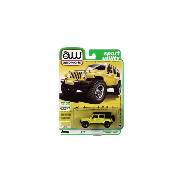 画像4: auto world 1/64 2017 Jeep Wrangler Sahara Unlimited Hyper Yellow Offroad (4)