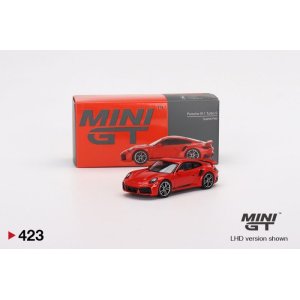 MINI GT 1/64 Porsche 911 Turbo S Guards Red (RHD) - AXELLWORKS HOBBYTOWN