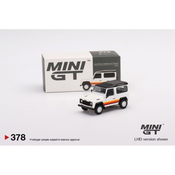 画像1: MINI GT 1/64 Land Rover Defender 90 Wagon White (RHD) (1)