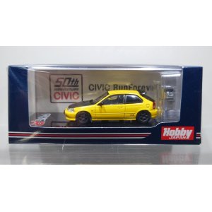 画像: Hobby JAPAN 1/64 Honda CIVIC Type R (EK9) /Custom Version with Engine Display Model Sunlight Yellow