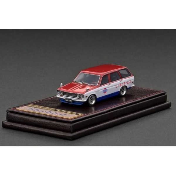 画像1: ignition model 1/64 Datsun Bluebird (510) Wagon Red / White / Blue (1)