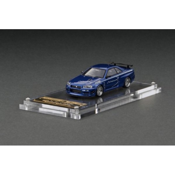 画像1: ignition model 1/64 Nissan Skyline GT-R Mine`s (R34) Bayside Blue (1)