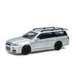 画像1: POP RACE 1/64 Nissan Stagea Silver (1)