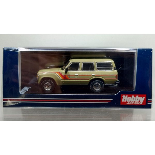 画像1: Hobby JAPAN 1/64 Toyota Land Cruiser 60 GX 1984 with Side Decal Beige Metallic (1)