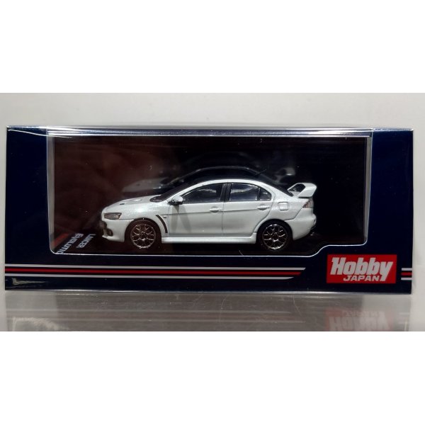 画像1: Hobby JAPAN 1/64 Mitsubishi Lancer Evolution 10 Final Edition White Pearl / Carbon Roof (1)