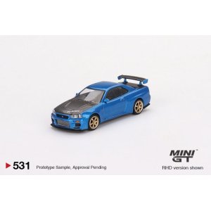 画像: MINI GT 1/64 Nissan Skyline GT-R R34 Top Secret Bayside Blue (RHD)