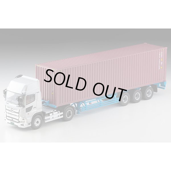 画像1: TOMYTEC 1/64 Limited Vintage NEO Hino Profia 40ft Marine Container Trailer （東邦車輛TC36H1C34）(Silver)  (1)