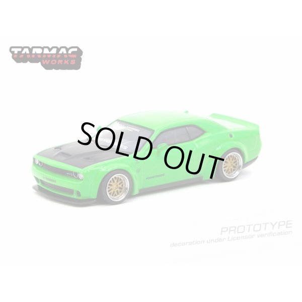 画像2: Tarmac Works 1/64 LB-WORKS Dodge Challenger SRT Hellcat Green Metallic (2)