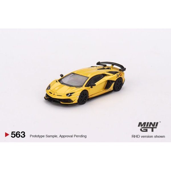 MINI GT 1/64 Lamborghini Aventador SVJ Giallo Orion (Yellow) (RHD