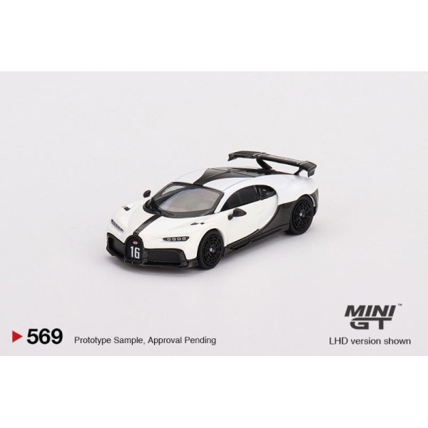 MINI GT 1/64 Bugatti Chiron Pursport White (LHD) - AXELLWORKS