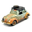 画像1: JOHNNY LIGHTNING 1/64 1970 Volkswagen Beetle Gulf Blue/Orange (Weathering Paint) with Roof Rack (1)